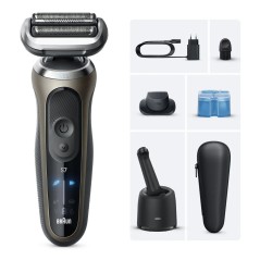 Braun Series 7 72-C7200cc Electric Shaver - Premium Shaving Experience in Black for Effortless Precision and Comfort